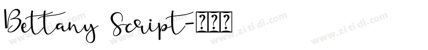 Bettany Script字体转换